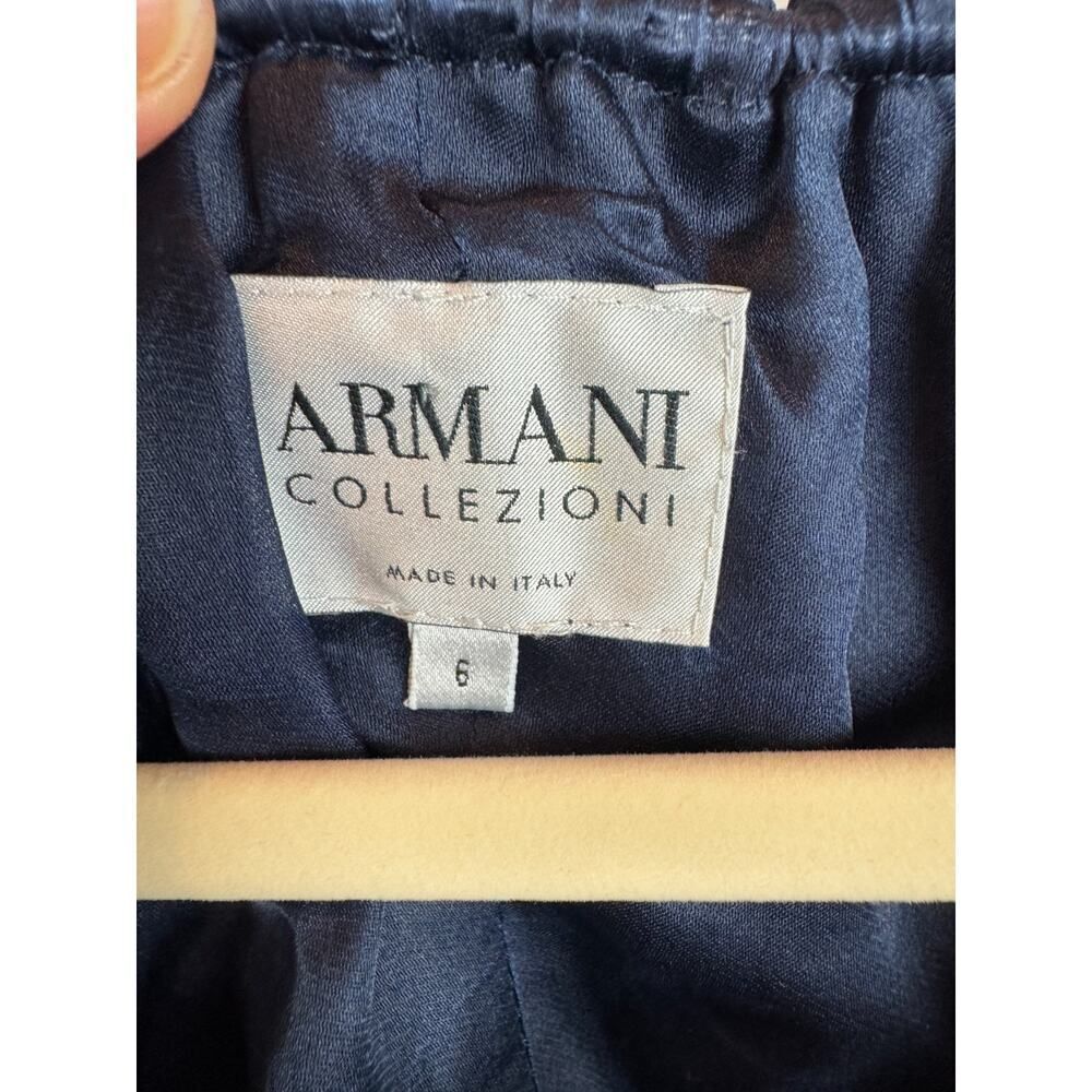 Armani Collezioni Navy and Silver Chevron Jacket - Picture 2 of 7